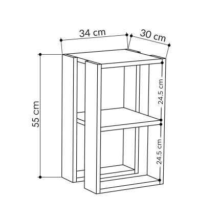 Mesa de cabeceira LONIE 55x30 branca