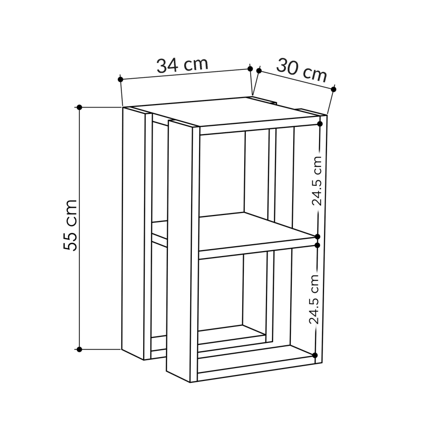 Mesa de cabeceira LONIE 55x30 branca