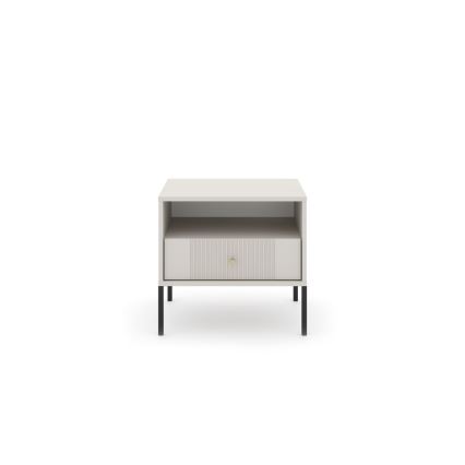 Mesa de cabeceira LUE bege/preto