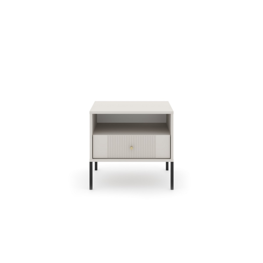 Mesa de cabeceira LUE bege/preto