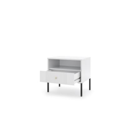 Mesa de cabeceira LUE branca/preta
