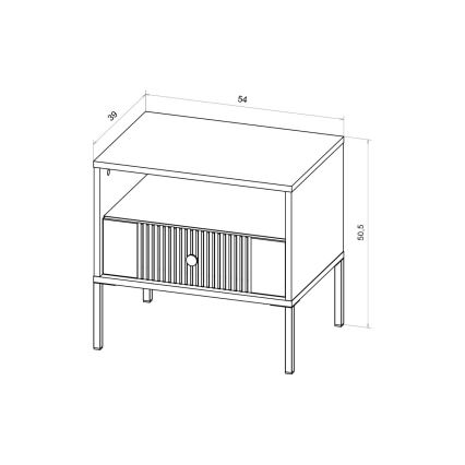 Mesa de cabeceira LUE preta