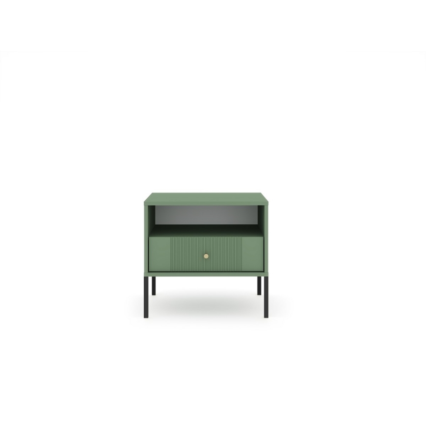 Mesa de cabeceira LUE verde/preta
