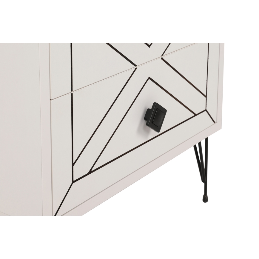 Mesa de cabeceira LUNA 50x55 cm branca