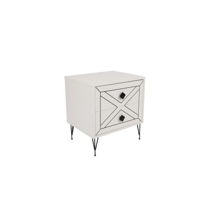 Mesa de cabeceira LUNA 50x55 cm branca