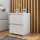 Mesa de cabeceira MALWA 40x30 cm branco brilhante