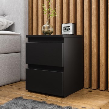 Mesa de cabeceira MALWA 40x40 cm mate preto