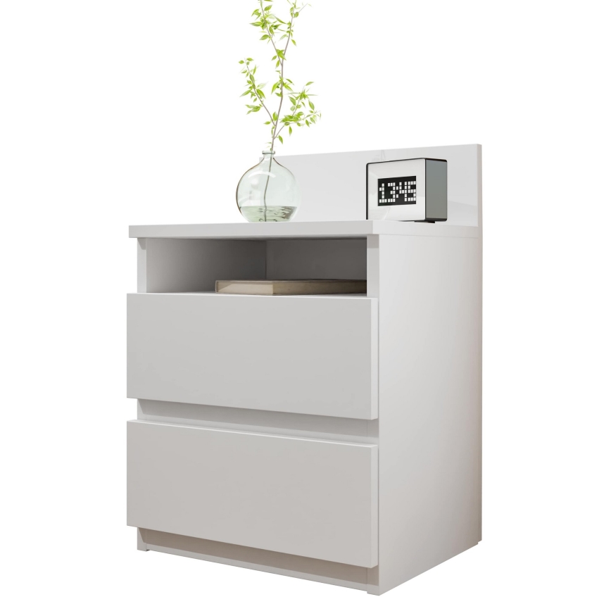 Mesa de cabeceira MALWA 59x40 cm branco
