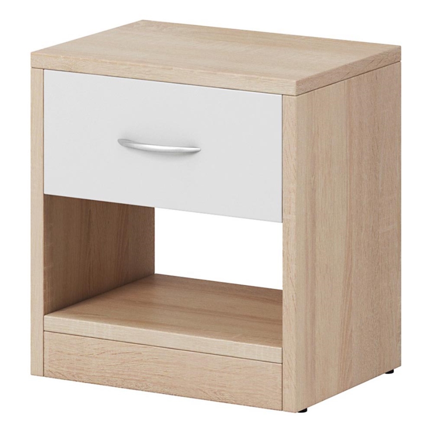 Mesa de cabeceira NED carvalho sonoma/branco