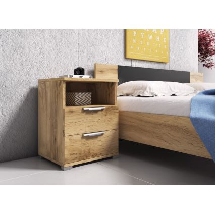 Mesa de cabeceira NED em carvalho Wotan