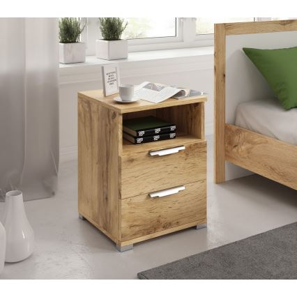 Mesa de cabeceira NED em carvalho Wotan