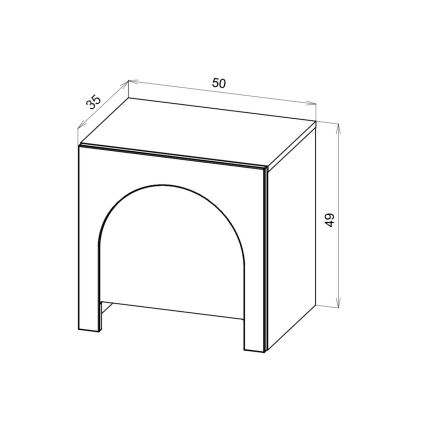 Mesa de cabeceira NIO antracite