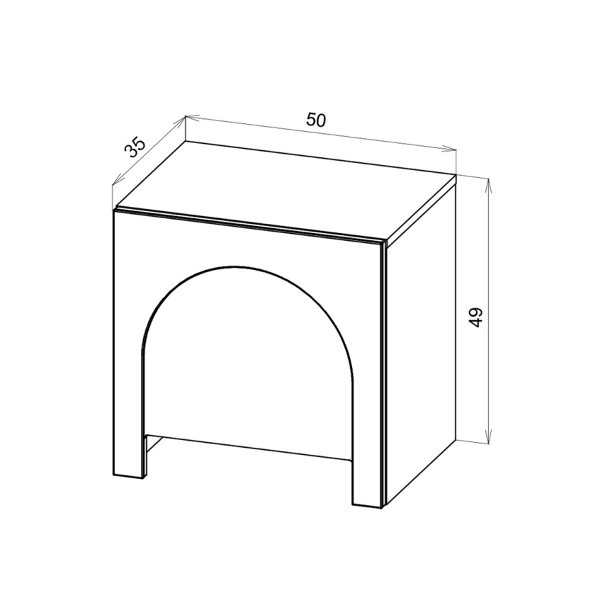 Mesa de cabeceira NIO antracite