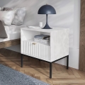 Mesa de cabeceira NOVA 56x54 cm branco/preto