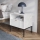 Mesa de cabeceira NOVA 56x54 cm branco/preto