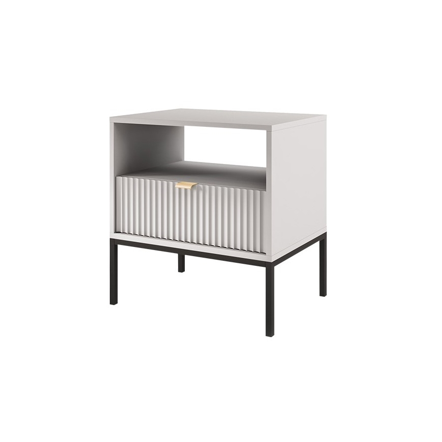 Mesa de cabeceira NOVA 56x54 cm cinzento/preto