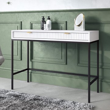 Mesa de cabeceira NOVA 77x104 cm branco/preto