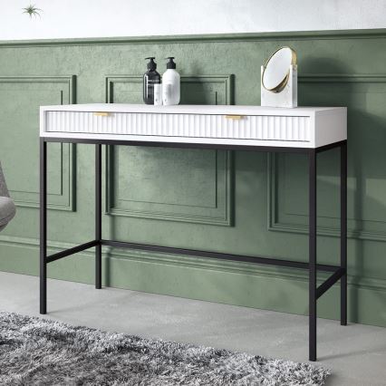 Mesa de cabeceira NOVA 77x104 cm branco/preto