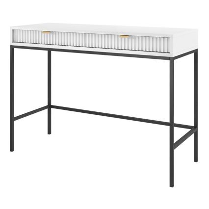 Mesa de cabeceira NOVA 77x104 cm branco/preto
