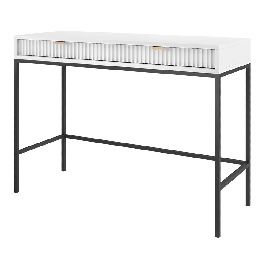 Mesa de cabeceira NOVA 77x104 cm branco/preto