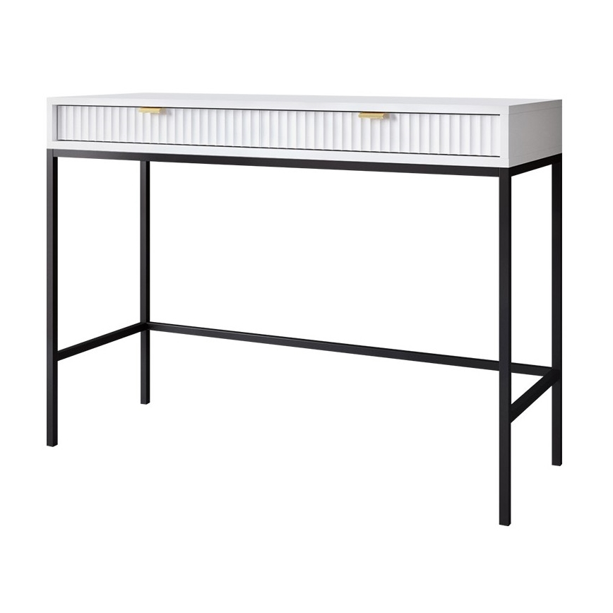 Mesa de cabeceira NOVA 77x104 cm branco/preto