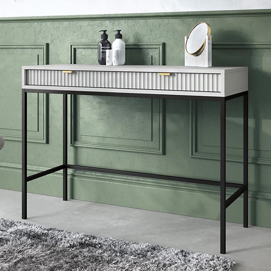 Mesa de cabeceira NOVA 77x104 cm cinzento/preto