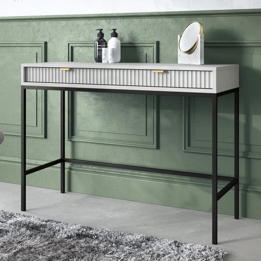 Mesa de cabeceira NOVA 77x104 cm cinzento/preto