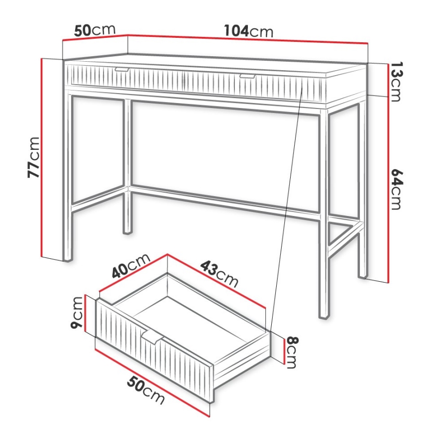 Mesa de cabeceira NOVA 77x104 cm preto