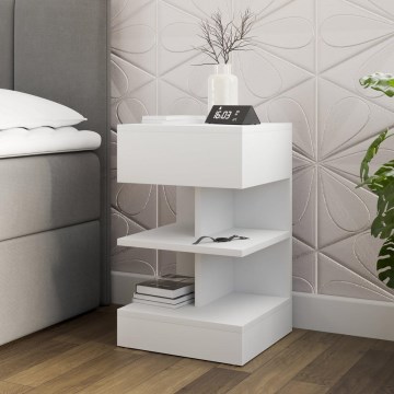 Mesa de cabeceira OBENITA 65x39 cm branco
