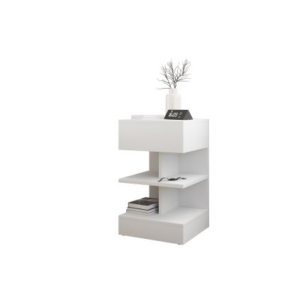Mesa de cabeceira OBENITA 65x39 cm branco