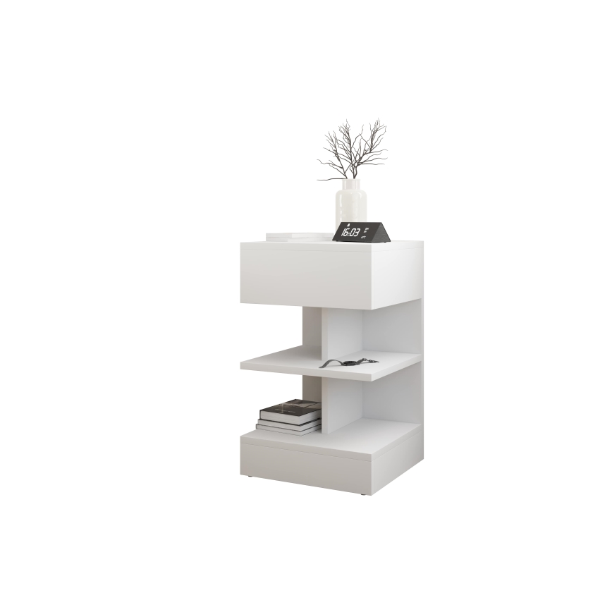 Mesa de cabeceira OBENITA 65x39 cm branco