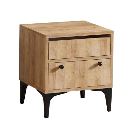 Mesa de cabeceira ORABELLA 51x45 cm castanho