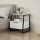 Mesa de cabeceira PAL 50x45 cm branco/preto