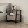 Mesa de cabeceira PAL 50x45 cm preta/cinzenta