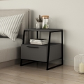 Mesa de cabeceira PAL 50x45 cm preto/antracite