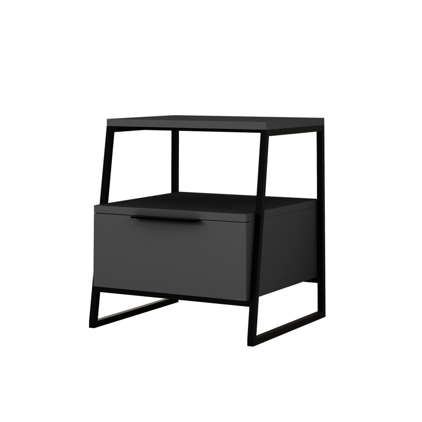 Mesa de cabeceira PAL 50x45 cm preto/antracite