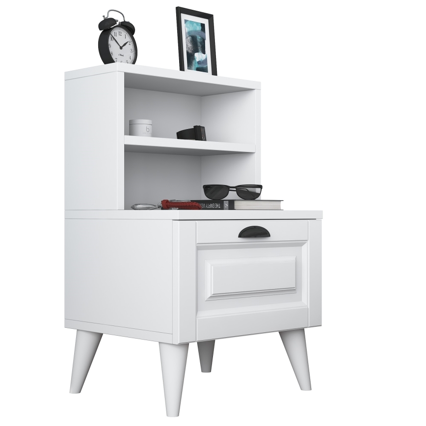Mesa de cabeceira RANI 45x74,4 cm branco