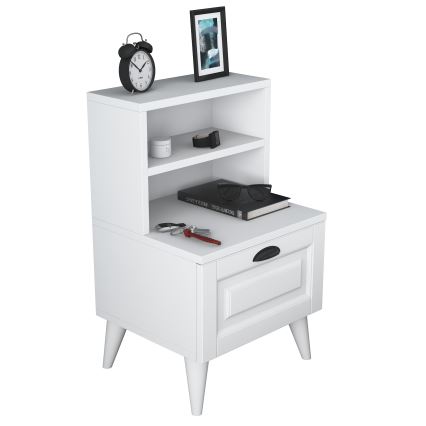 Mesa de cabeceira RANI 45x74,4 cm branco