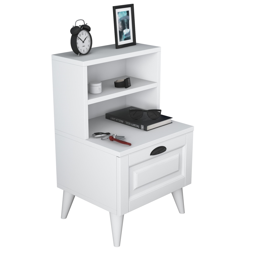 Mesa de cabeceira RANI 45x74,4 cm branco