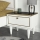 Mesa de cabeceira RAVENNA 47,2x50 cm branca/preta/dourada