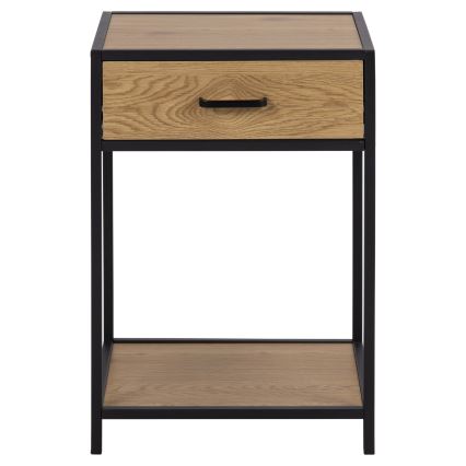 Mesa de cabeceira SARON carvalho/preto
