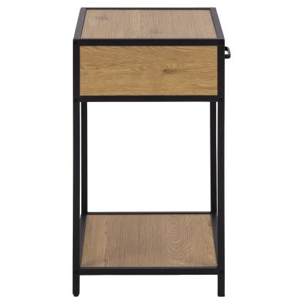 Mesa de cabeceira SARON carvalho/preto