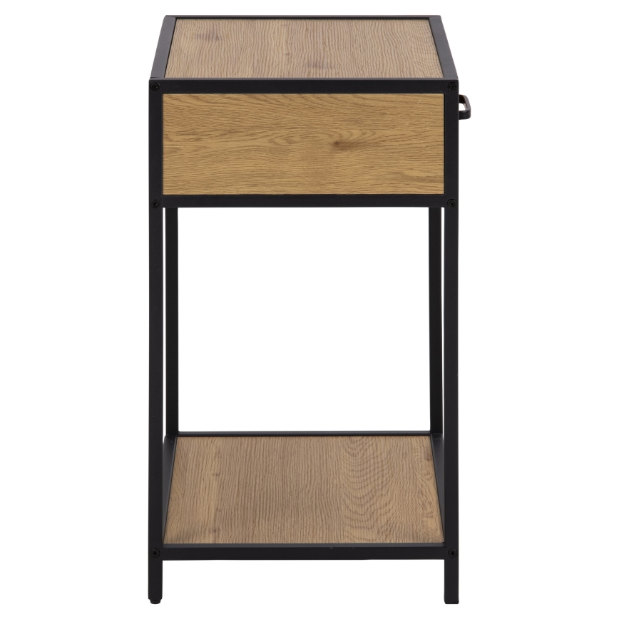Mesa de cabeceira SARON carvalho/preto