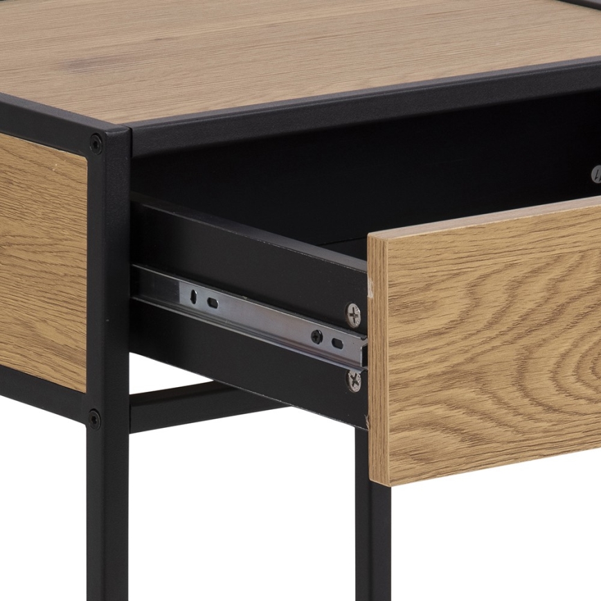 Mesa de cabeceira SARON carvalho/preto