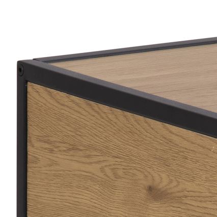 Mesa de cabeceira SARON carvalho/preto
