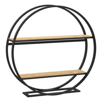 Mesa de cabeceira SHELF diâmetro 62,5 cm carvalho