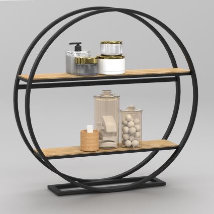 Mesa de cabeceira SHELF diâmetro 62,5 cm carvalho