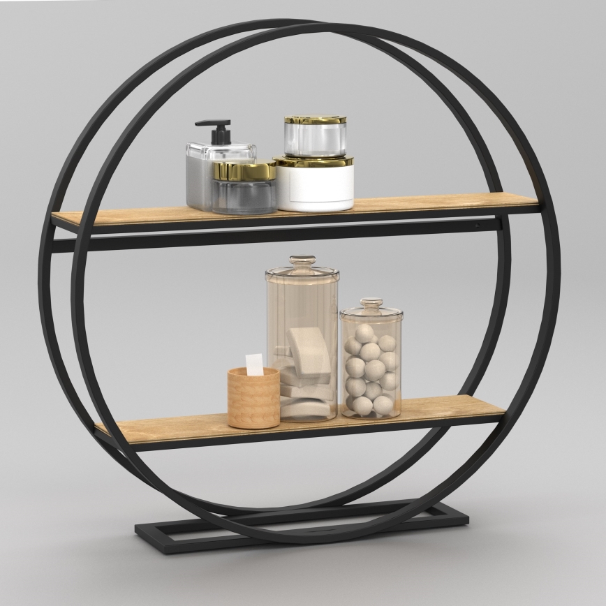 Mesa de cabeceira SHELF diâmetro 62,5 cm carvalho