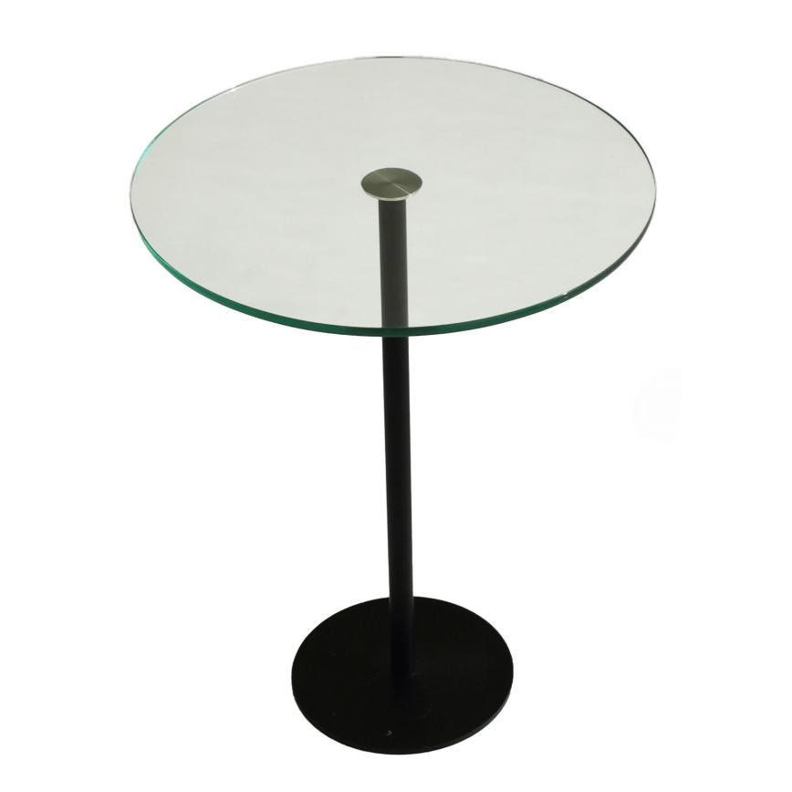 Mesa de cabeceira SOCIAL 50x40 cm preto/transparente