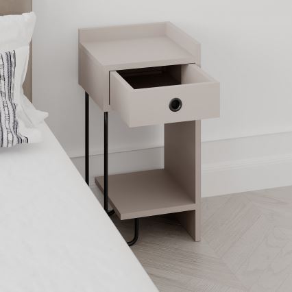 Mesa de cabeceira SONY taupe